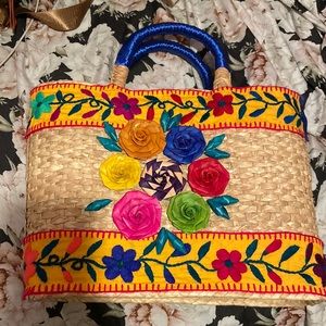 Authentic Mexican straw bag